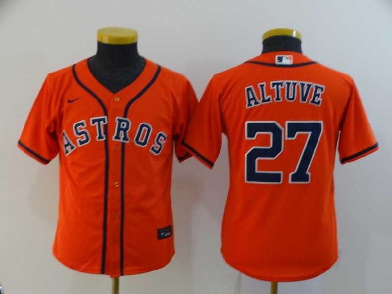 Youth Astros 27 Jose Altuve Orange 2020 Nike Cool Base Jersey,We sell and wholesale Youth Astros 27 Jose Altuve Orange 2020 Nike Cool Base Jersey on line form chian!